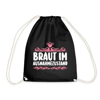 Bachelor Party Team Bride Hen Party - Drawstring Bag - black - Front