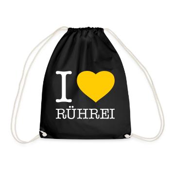 I love Rührei - Turnbeutel - Schwarz - Vorne