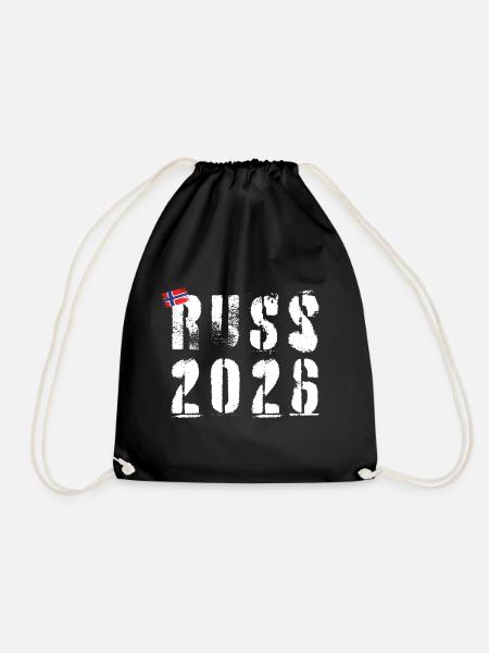 RUSSLAND 2026 Grunge-Jahr - Turnbeutel - Schwarz