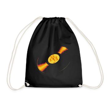 Retro Vinyl Rush – Your Sound Statement - Drawstring Bag - black - Front