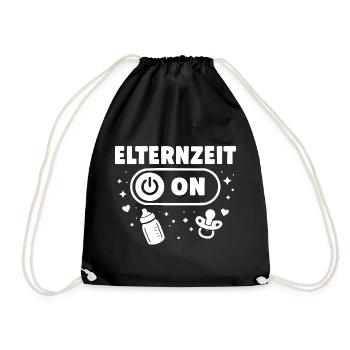 Elternzeit On - Baby - Turnbeutel - Schwarz - Vorne