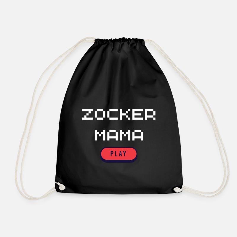 Gambler Mom - Drawstring Bag - black