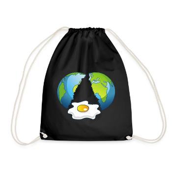 La planète Terre est un oeuf - Sac de sport léger - noir - Devant