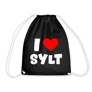 Vacances en mer du Nord J’ADORE SYLT Wadden Sea Drôle - Sac de sport léger - noir - Devant