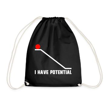 Physics joke for men, funny science, I h - Drawstring Bag - black - Front