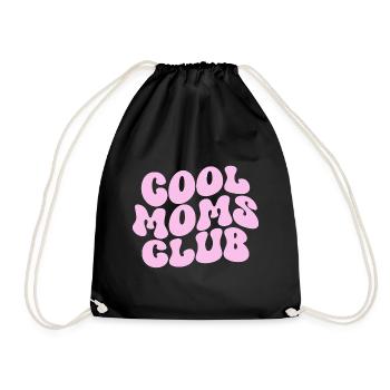 Club des mamans cool - Cadeau de maman pour la fête des mères - Sac de sport léger - noir - Devant