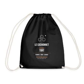 Cochonnet N'a Jamais Tort L'Art de Vivre Provençal - Sac de sport léger - noir - Devant