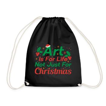 Peintre artiste Art graphique pour cadeaux d’art de Noël - Sac de sport léger - noir - Devant