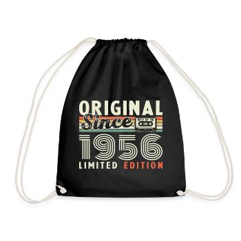 1956 Vintage Rétro Cadeau D'anniversaire - Sac de sport léger - noir - Devant