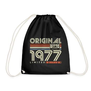 1977 Vintage Vintage Rétro Cadeau d’anniversaire - Sac de sport léger - noir - Devant
