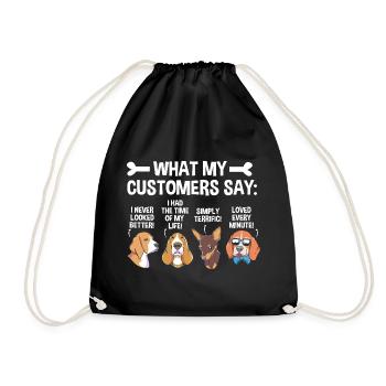 Dog groomer - Drawstring Bag - black - Front