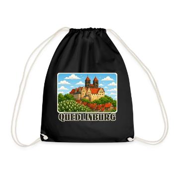Quedlinburg - Turnbeutel - Schwarz - Vorne