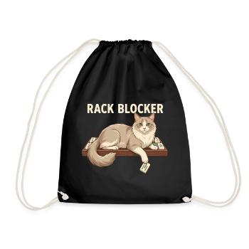 Chat bloqueur de rack de Mahjong - Sac de sport léger - noir - Devant