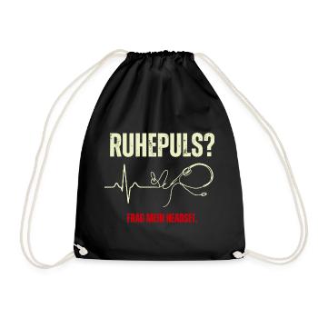 Ruhepuls Headset Leitstelle - Turnbeutel - Schwarz - Vorne