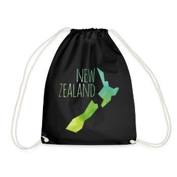 new zealand - Turnbeutel - Schwarz - Vorne