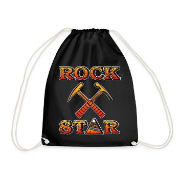 Géologie de Star Rock orange gris - Sac de sport léger - noir - Devant