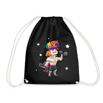 Unicorn Gym Fitness - Drawstring Bag - black - Front