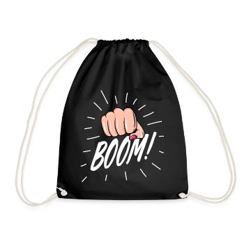 Strip Pop with female fist - Drawstring Bag - black - Front