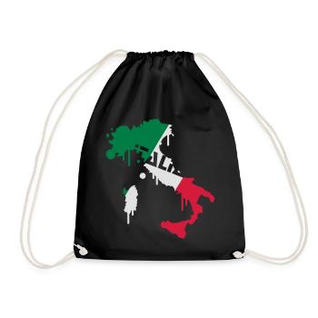 Carte Italie - Sac de sport léger - noir - Devant