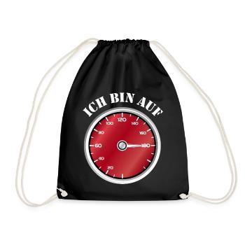 Compteur de vitesse rouge, je suis en vitesse - Sac de sport léger - noir - Devant