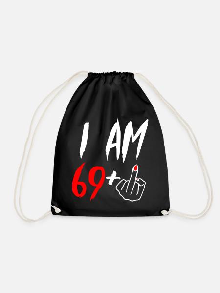 70th birthday - Drawstring Bag - black