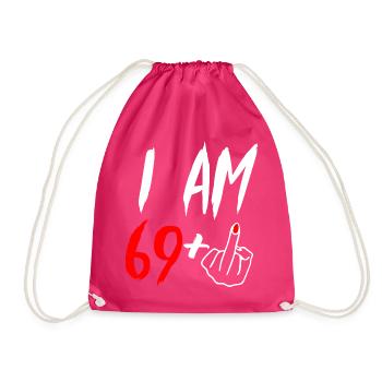 70th birthday - Drawstring Bag - fuchsia - Front
