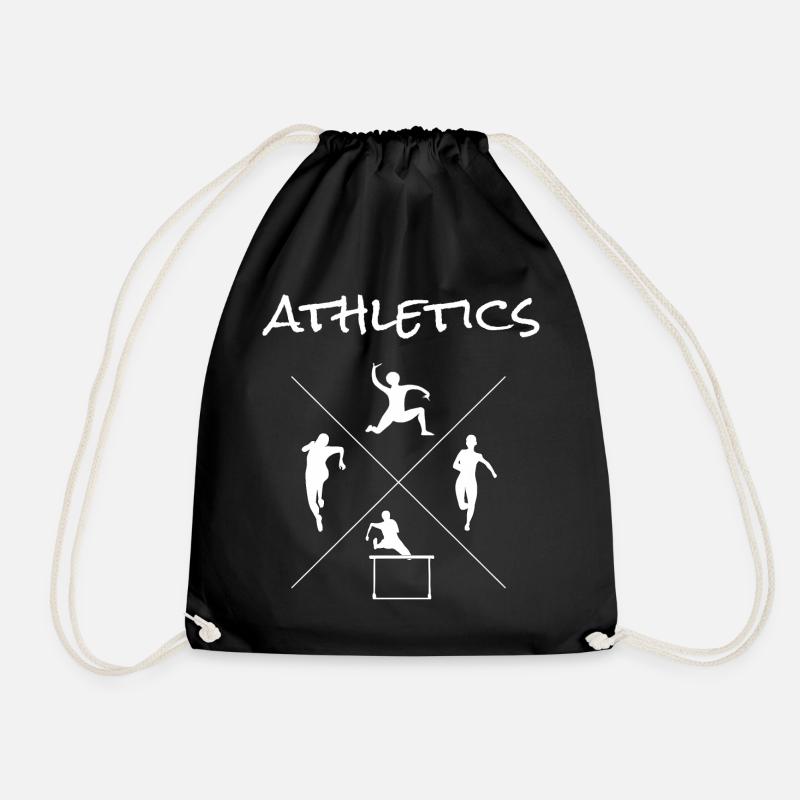 Leichtathletik Sport Shirt - Turnbeutel - Schwarz