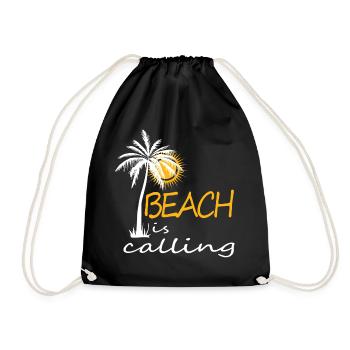 Der Strand ruft - Turnbeutel - Schwarz - Vorne