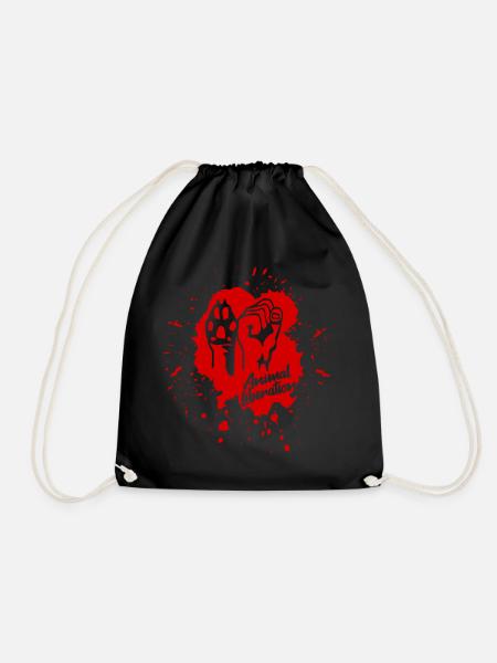 Animal Liberation - Paint (red) - Drawstring Bag - black