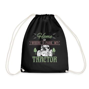 Traktor - Turnbeutel - Schwarz - Vorne