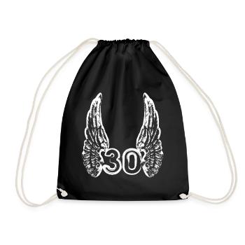 Birthday 30 years - Drawstring Bag - black - Front