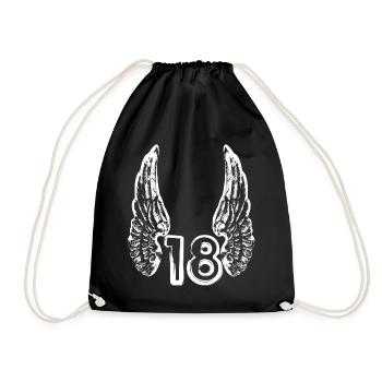 Anniversaire 18 ans - Sac de sport léger - noir - Devant