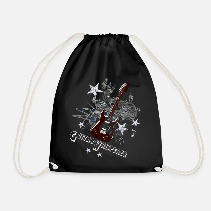 Gitarre Noten Sterne - Guitar Whisperer - Turnbeutel - Schwarz