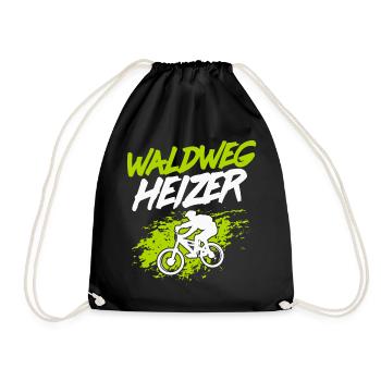 MTB Mountainbiker - Waldweg Heizer - Turnbeutel - Schwarz - Vorne