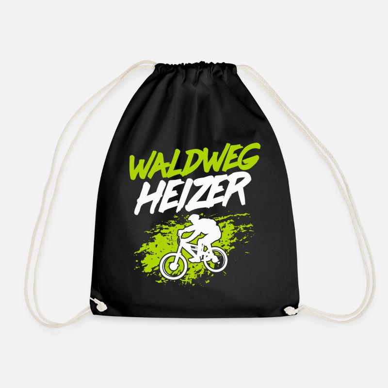 MTB Mountainbiker - Waldweg Heizer - Turnbeutel - Schwarz