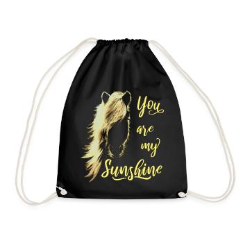 You Are My Sunshine Horse Sunshine Gift - Drawstring Bag - black - Front