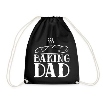 Baking Dad Baker Bakery Pastry Baker - Drawstring Bag - black - Front