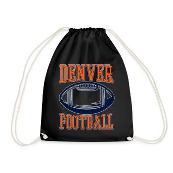 Denver Football Emblem - Turnbeutel - Schwarz - Vorne