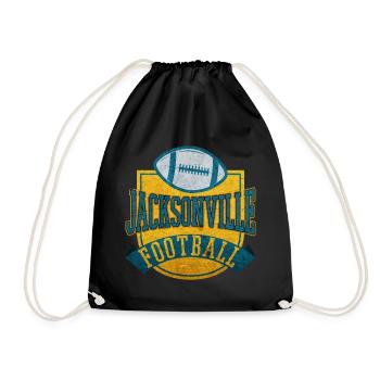 Insigne de football vintage de Jacksonville - Sac de sport léger - noir - Devant