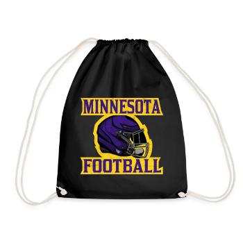 Minnesota Football Helmdesign - Turnbeutel - Schwarz - Vorne