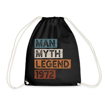 Né en 1972 Man Myth Legend - Sac de sport léger - noir - Devant