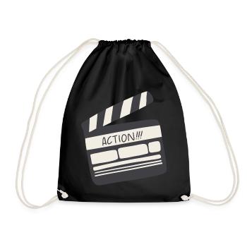 Symbole du jeu de rabats vidéo - Sac de sport léger - noir - Devant