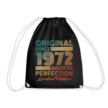 1972 Vintage Original Vintage Anniversaire - Sac de sport léger - noir - Devant