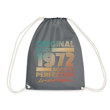 1972 Jahrgang Original Vintage Geburtstag - Turnbeutel - Grau - Vorne