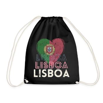 Lisbon Portugal, beautiful city is my hometown - Drawstring Bag - black - Front