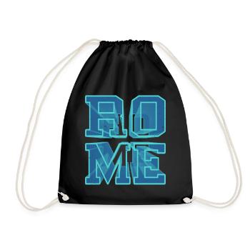 Rome Rome Italie Ville 3D Font Skyline Accueil - Sac de sport léger - noir - Devant