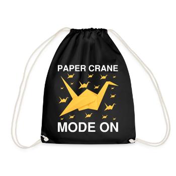 Conception d'origami Kirigami coloré - Sac de sport léger - noir - Devant