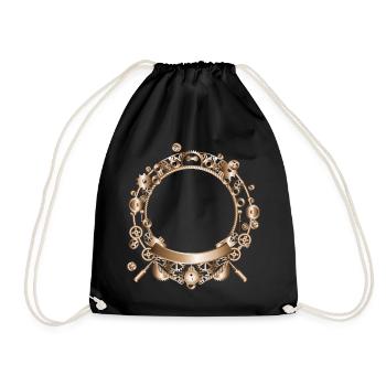 Cadre Steampunk en aspect métal machine - Sac de sport léger - noir - Devant