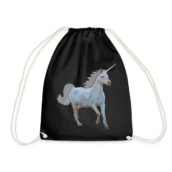 Elron, das Einhorn - Turnbeutel - Schwarz - Vorne