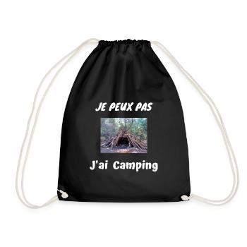 Je peux pas J'ai Camping - Sac de sport léger - noir - Devant